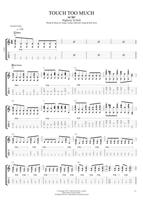 touch too much solo tab|ac dc guitar tab.